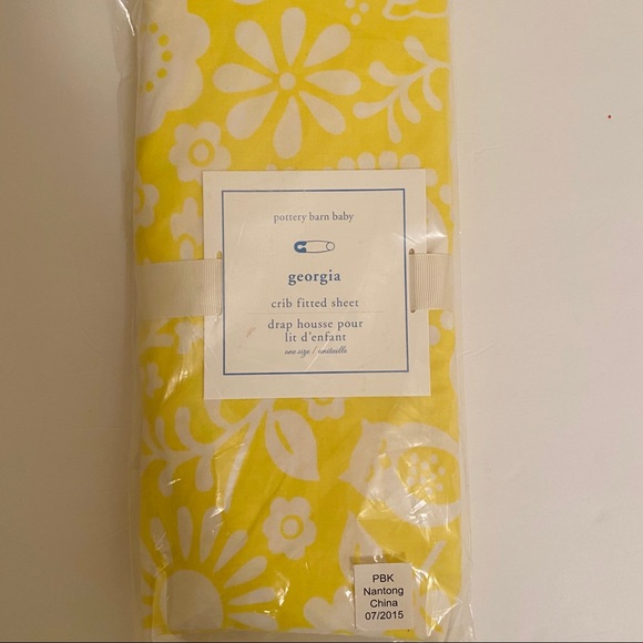 Pottery Barn Kids Georgia Fitted Crib Sheet - New - Picture 4 of 4